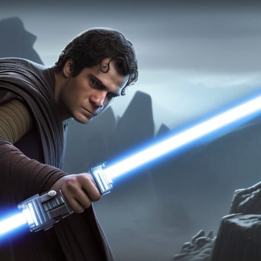 Henry Cavill as Jedi Knight: Detailed Matte Painting