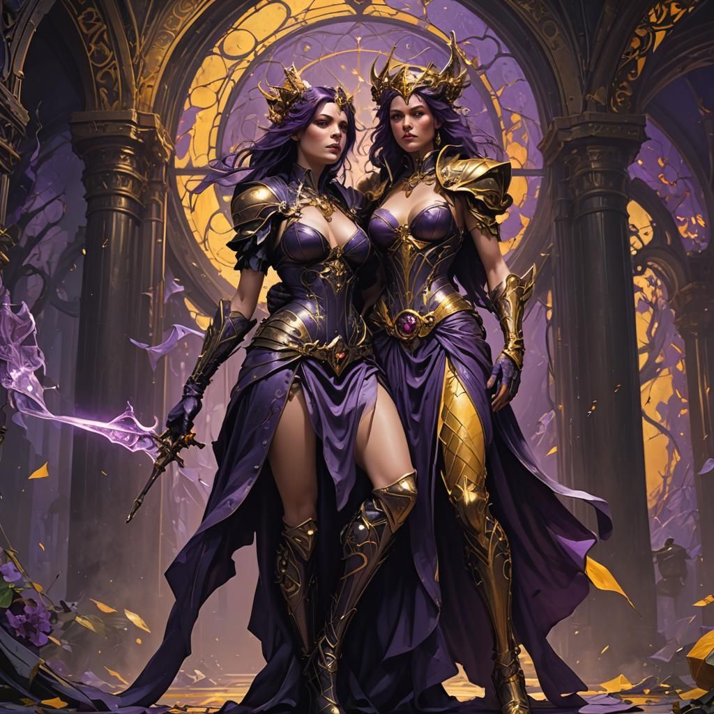Dark Fantasy: Mistress and Submissive in Hyperdetailed Art