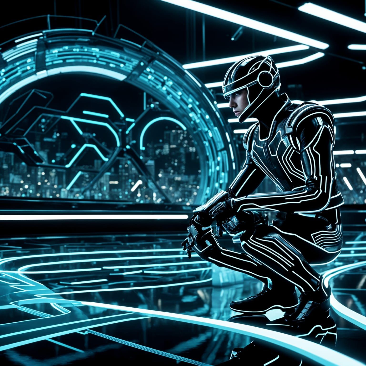 Detailed Tron Disc Fight Scene in 8K
