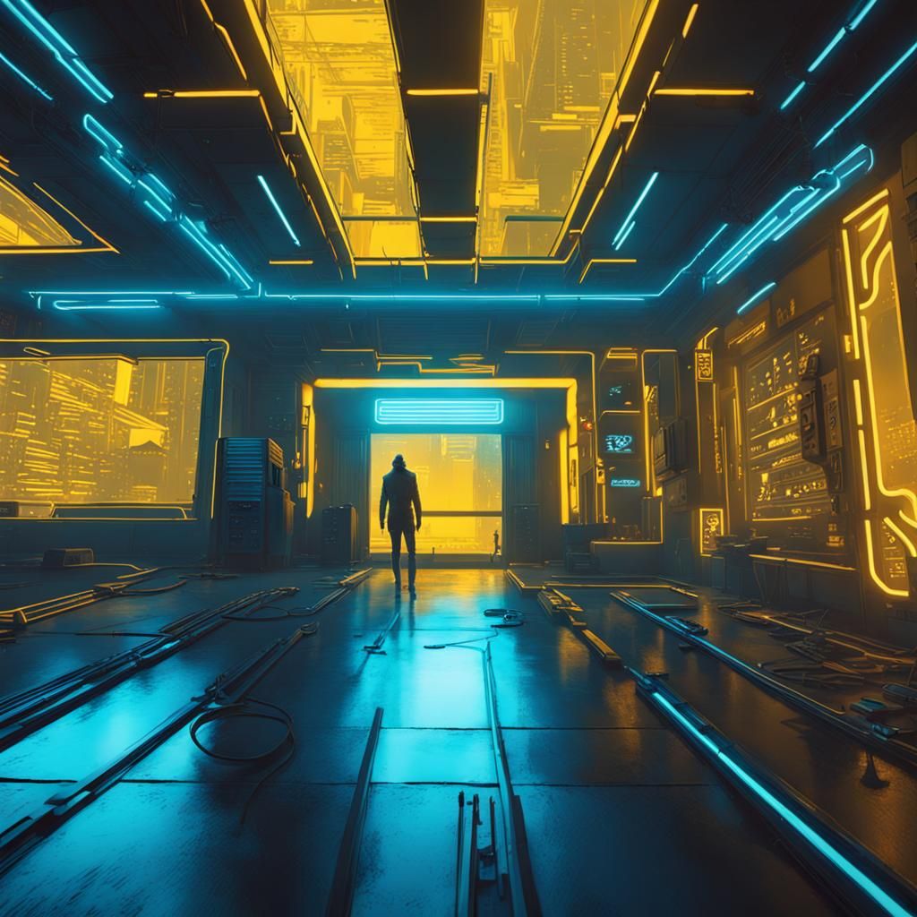 Bug's Eye View in Cyberpunk Neon