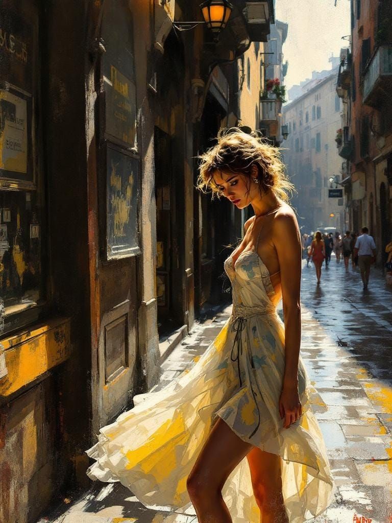 Italian Figure Study in Pulp Sci-Fi Style