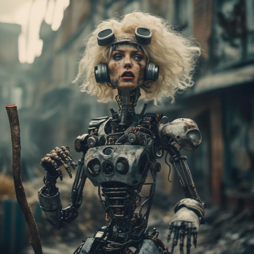 Hyperreal Android Maid with Cybernetic Enhancements