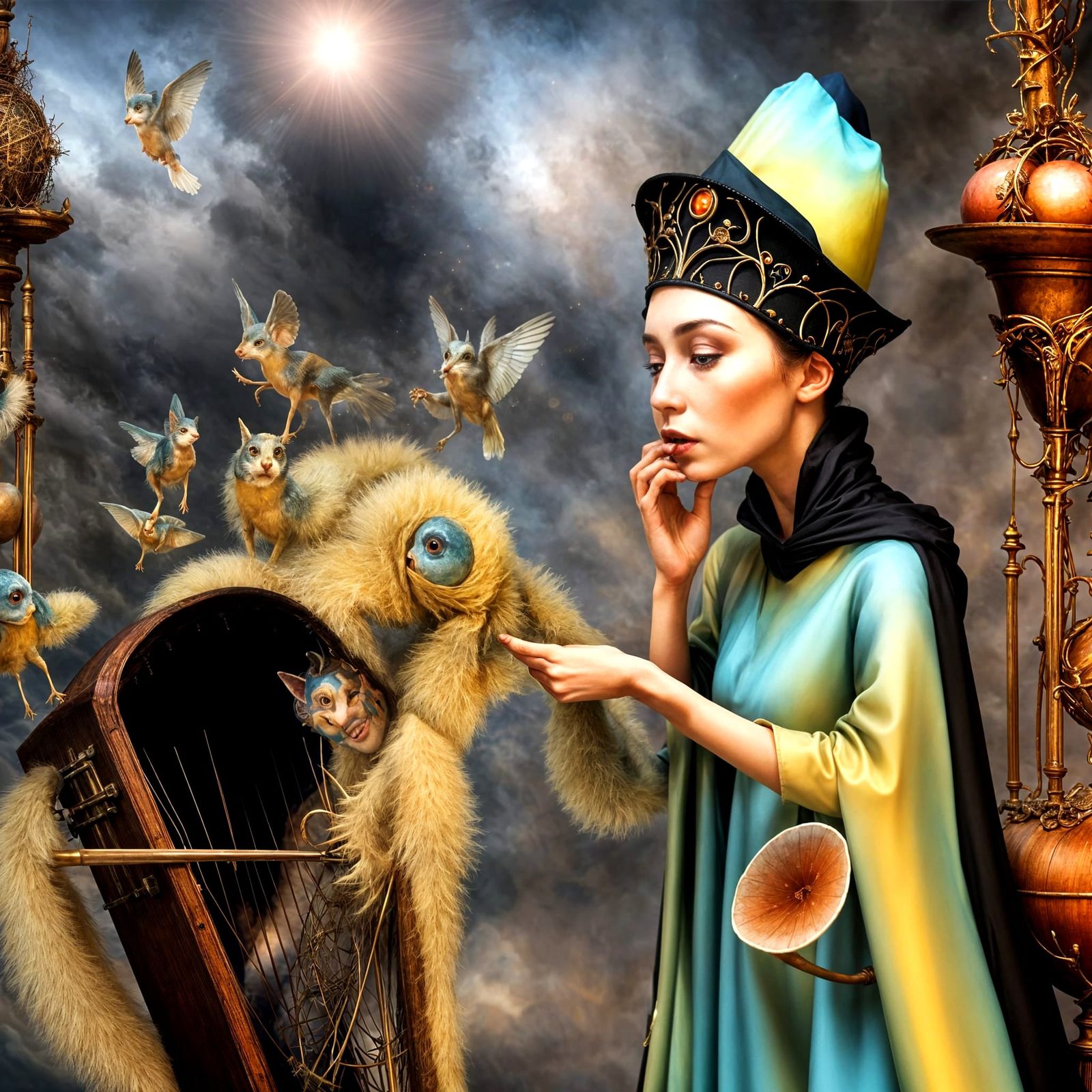 Magical Surreal Celebration in Dreamy Photorealistic Style