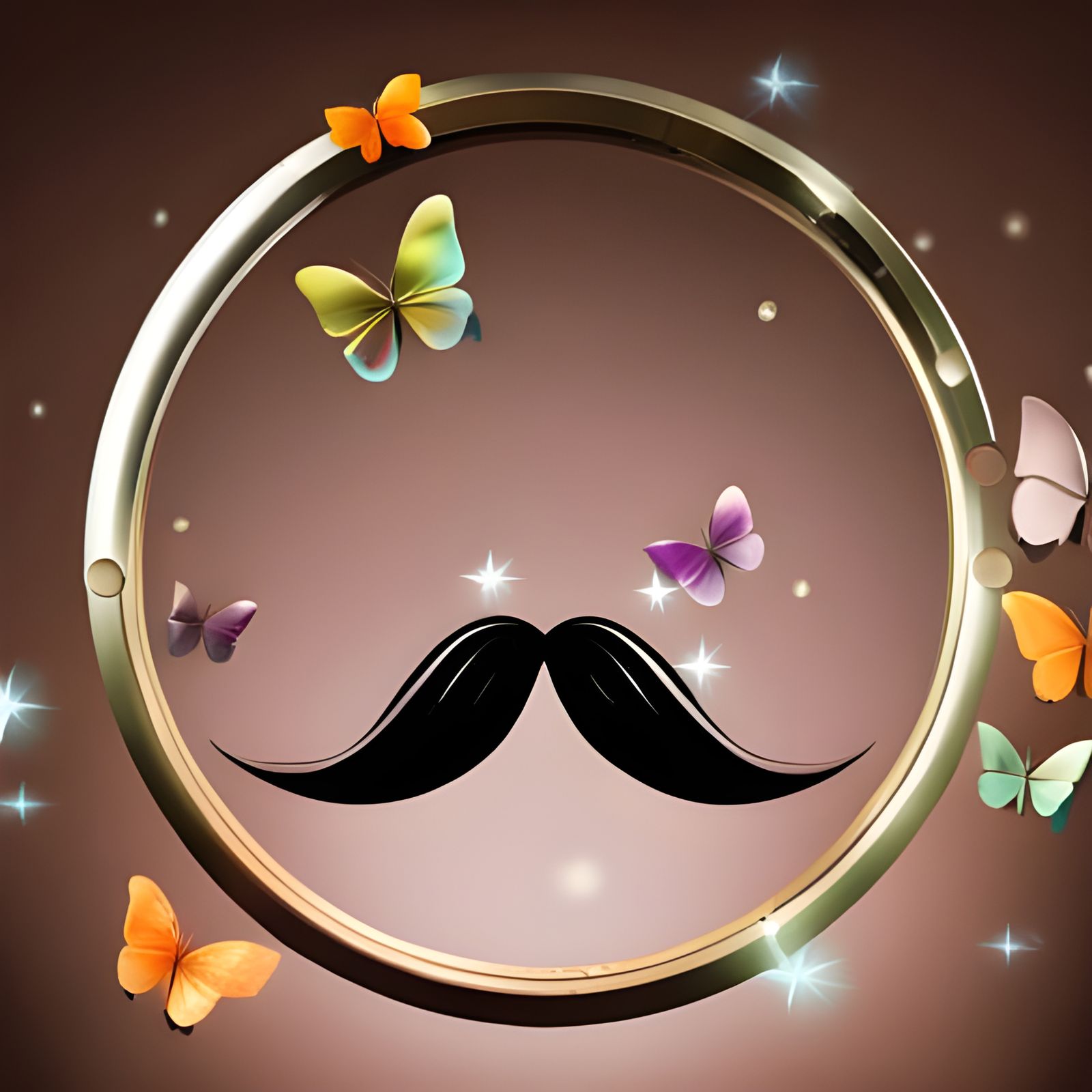 Luminous Mustache with Bioluminescent Butterflies in Street ...