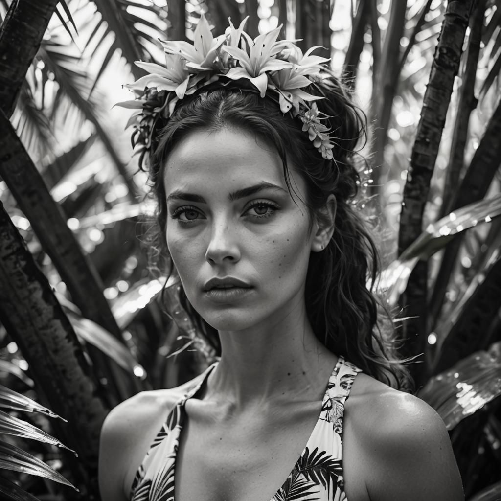 Striking Portrait of a Woman in Synthography Style