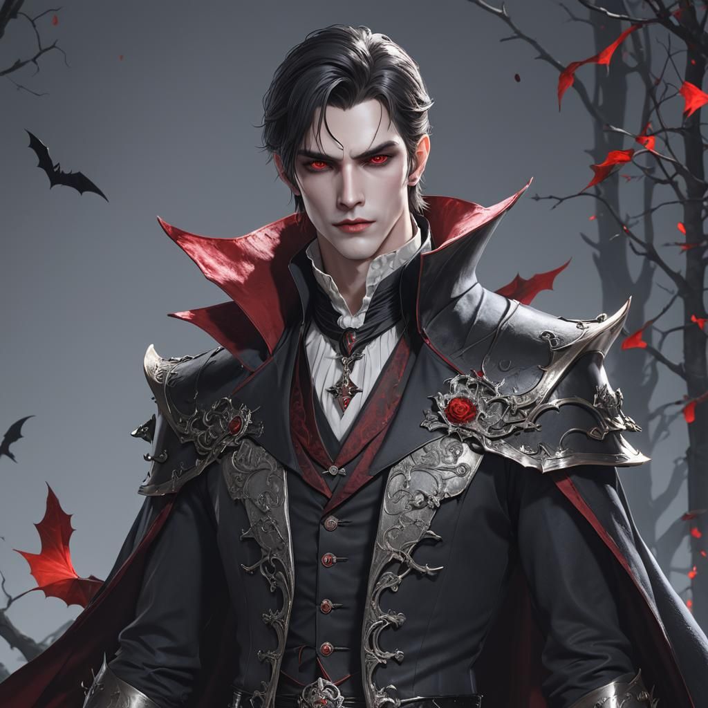Handsome Vampire in 3D Anime Art