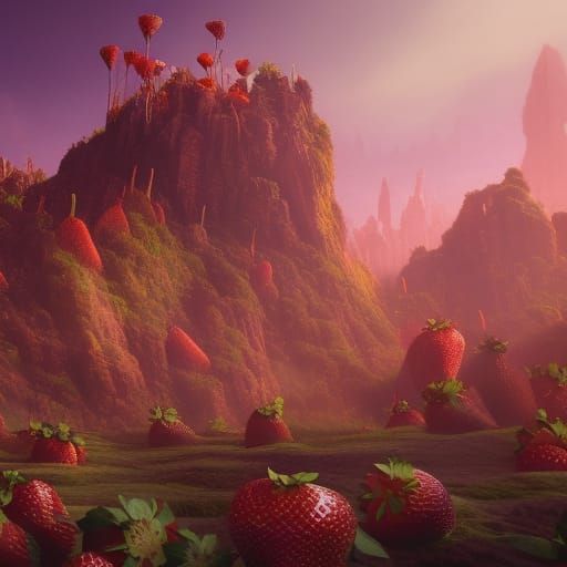 Strawberry Coma: Detailed Matte Painting