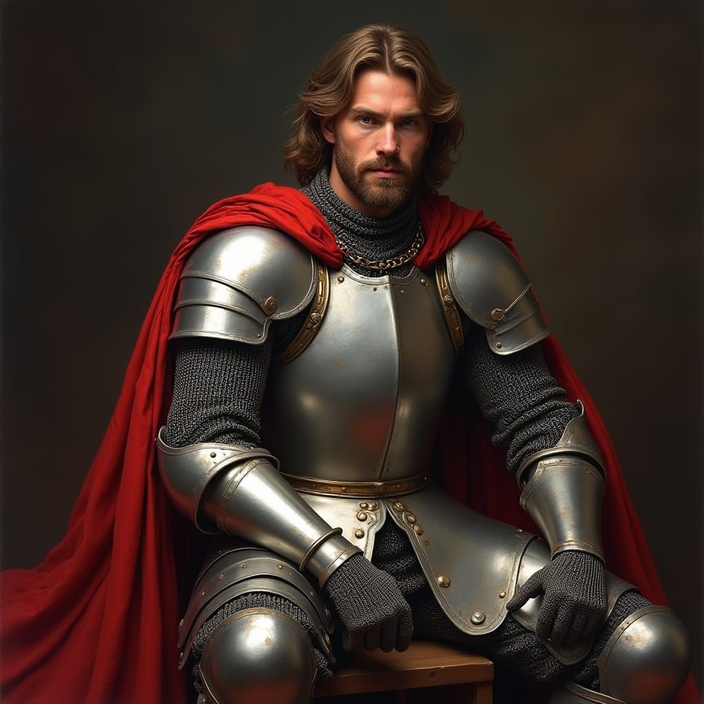 Dignified Knight in Polished Chain Mail