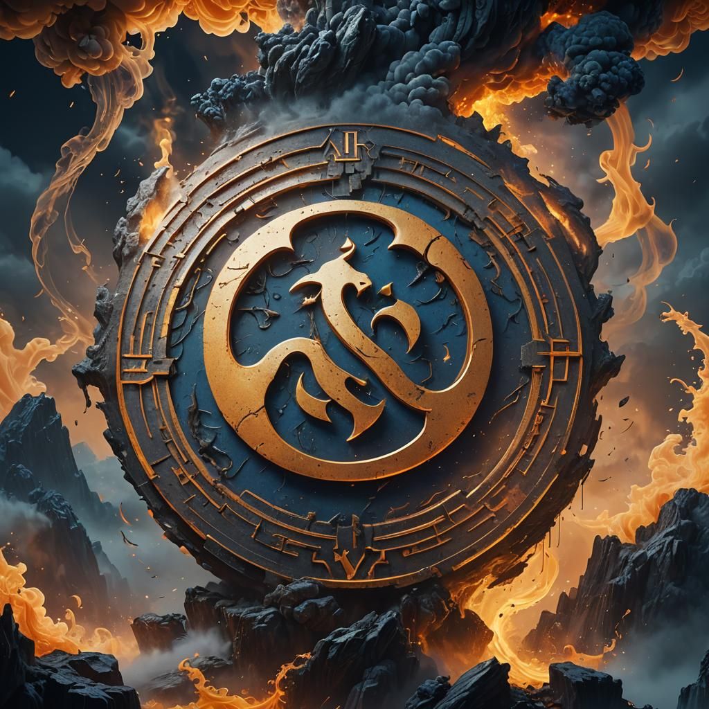 Wu Tang Logo in Swirling Smoke: Fantasy Concept Art