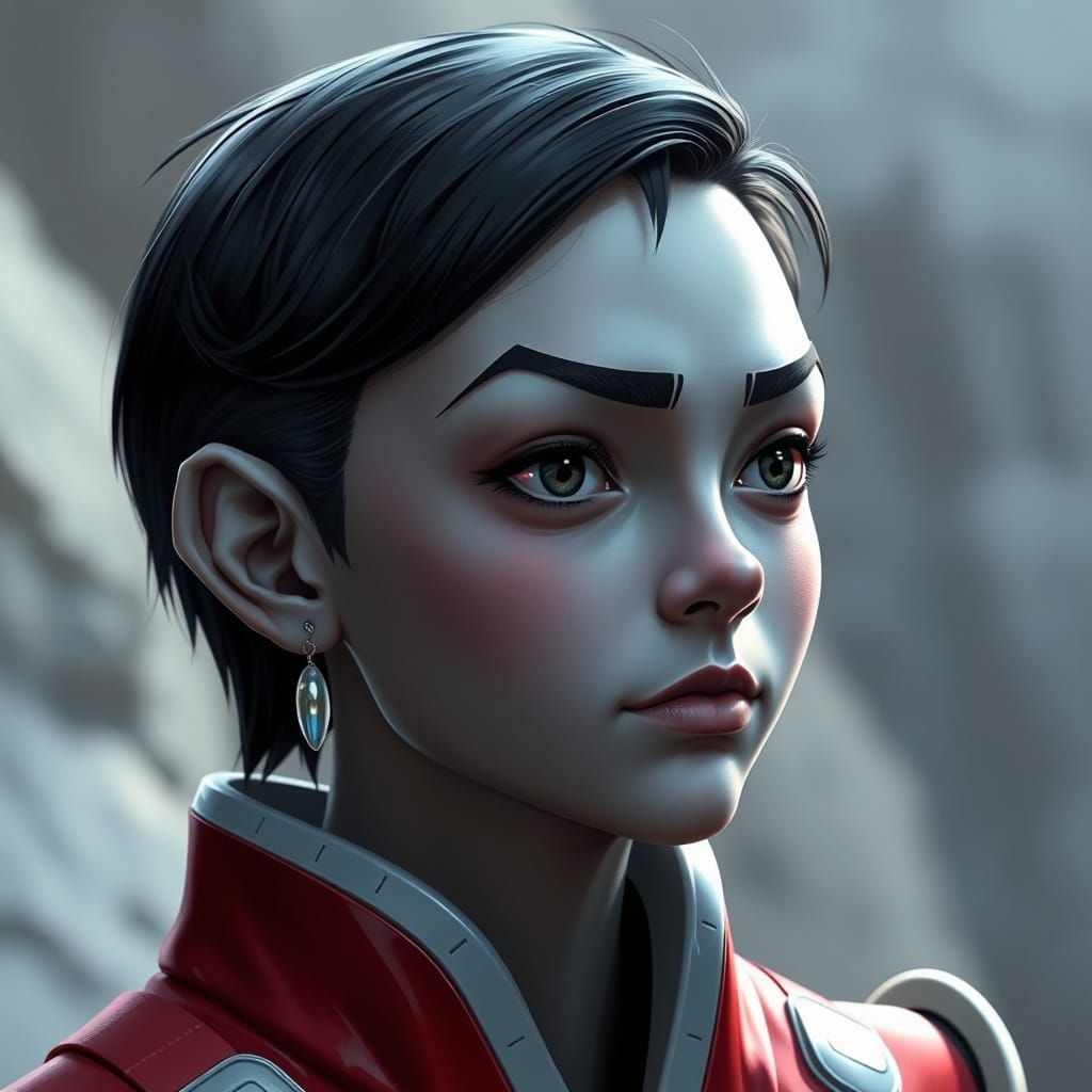 Friendly Bajoran Officer in Red Uniform