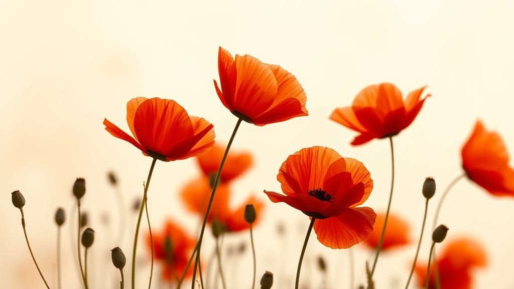 Vibrant Red Poppies in Soft Focus