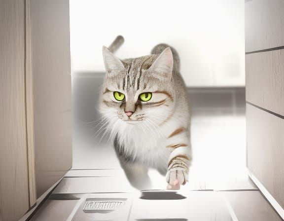 Apocalyptic Cat in Epic 3D Style