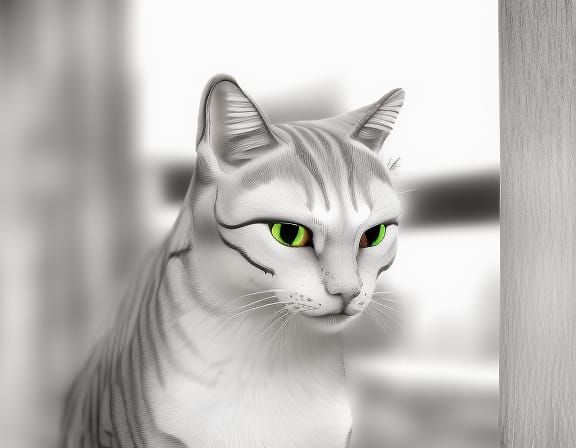 Apocalyptic Cat in Epic 3D Style