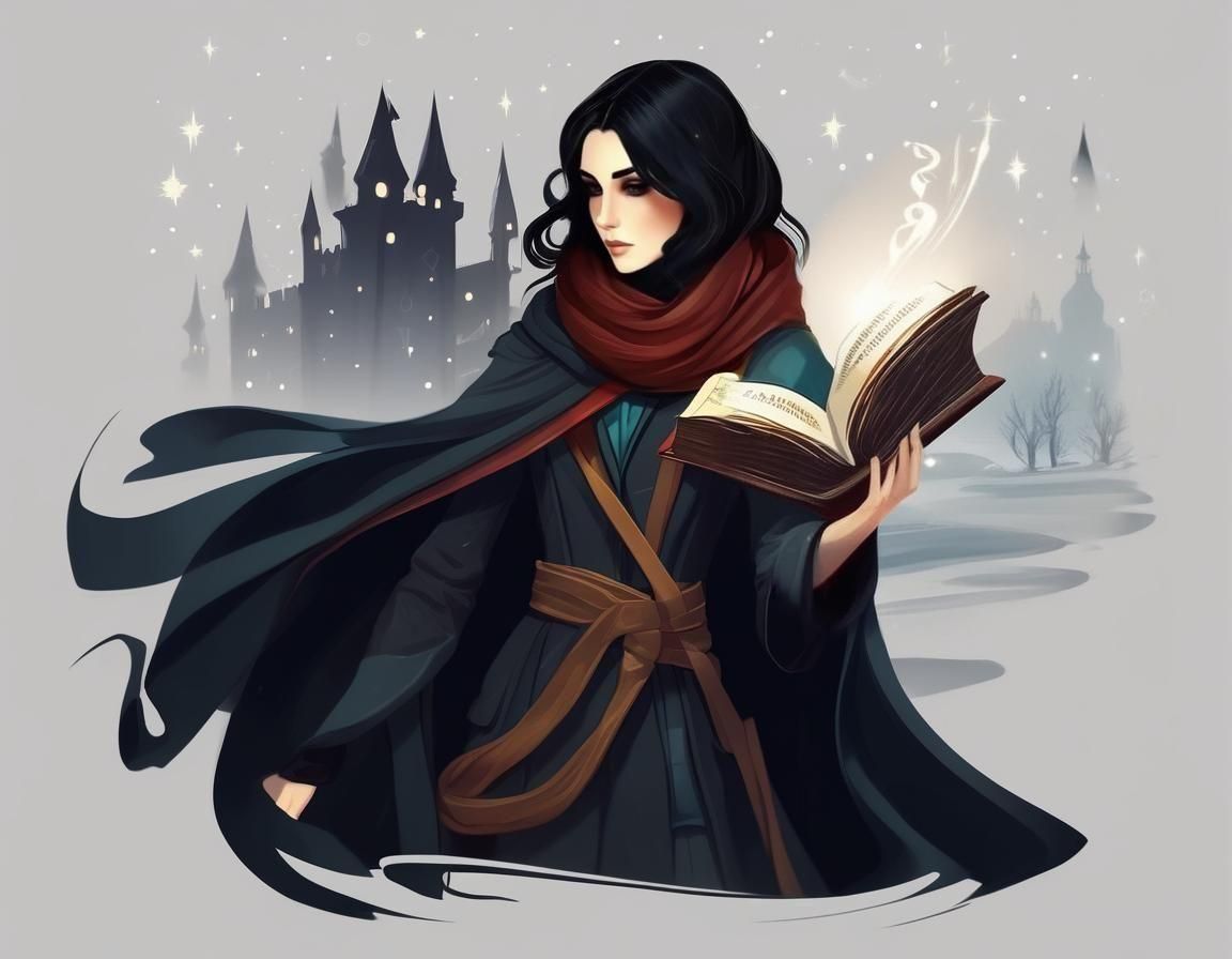 Wizard Woman with Arcane Book