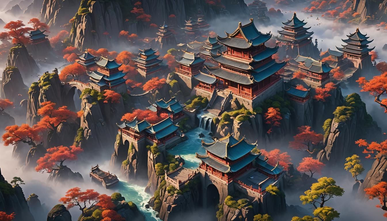 Mulan: Detailed Matte Painting in Deep Color