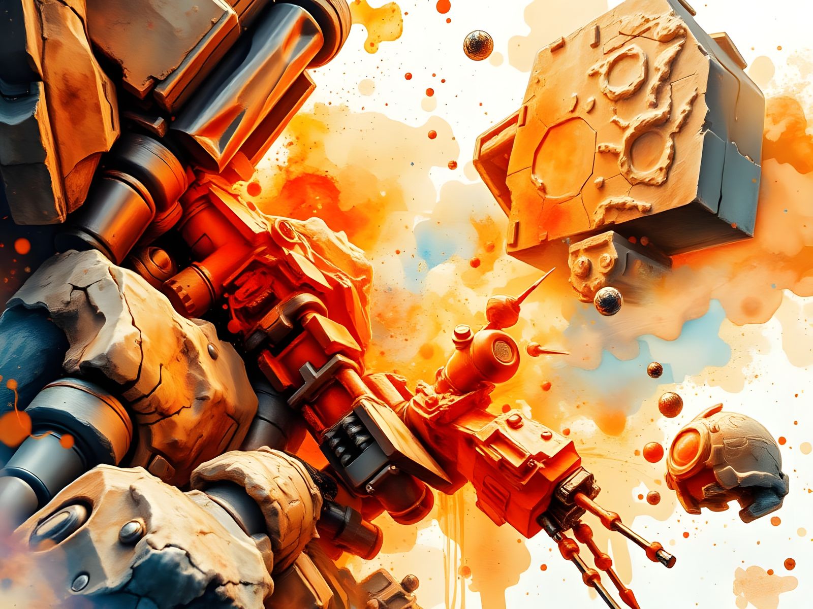 Surreal Hyperrealistic Splash Art in Epic Cinematic Style