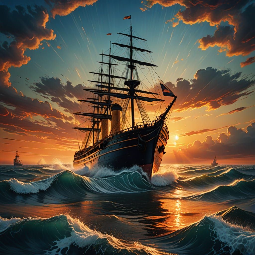 Dolphins Rescue Passengers from the Titanic in a Majestic Da...