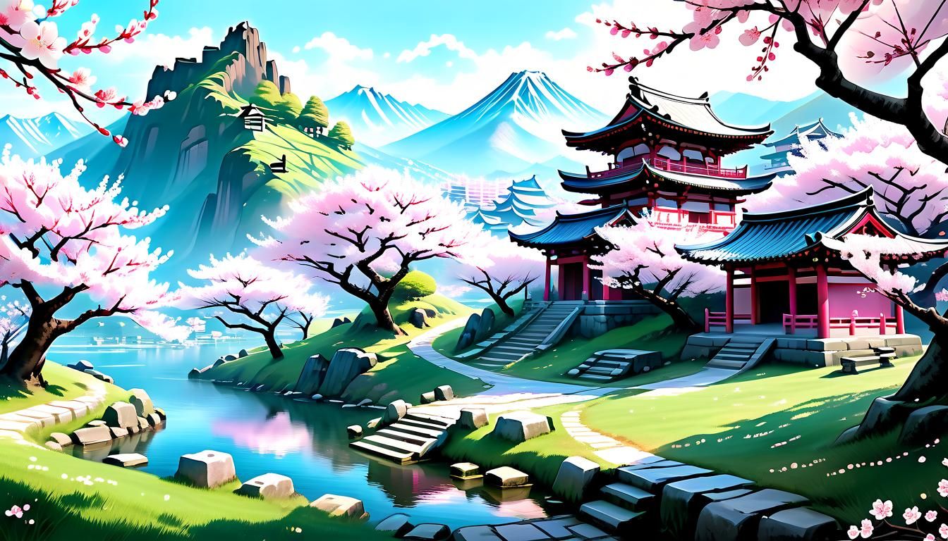 A spring inspired landscape for gaming set up