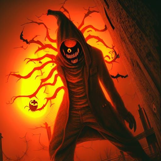 Pumpkin Assassin in Spooky Farm: Fantasy Concept Art