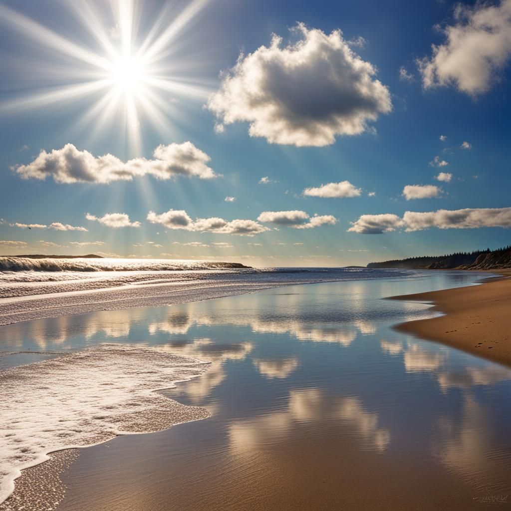 Sunny Day on Nova Scotia Beach