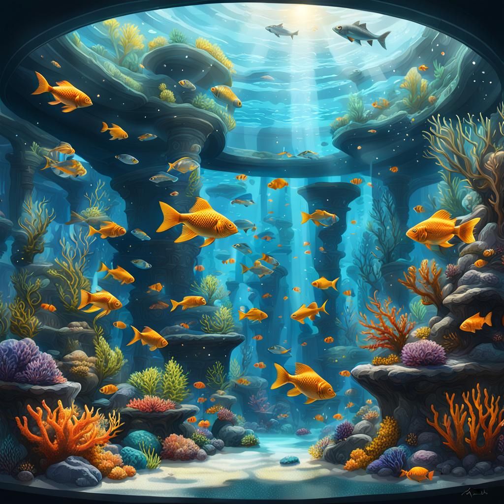 Fantastical Aquarium Concept Art in 8k Resolution