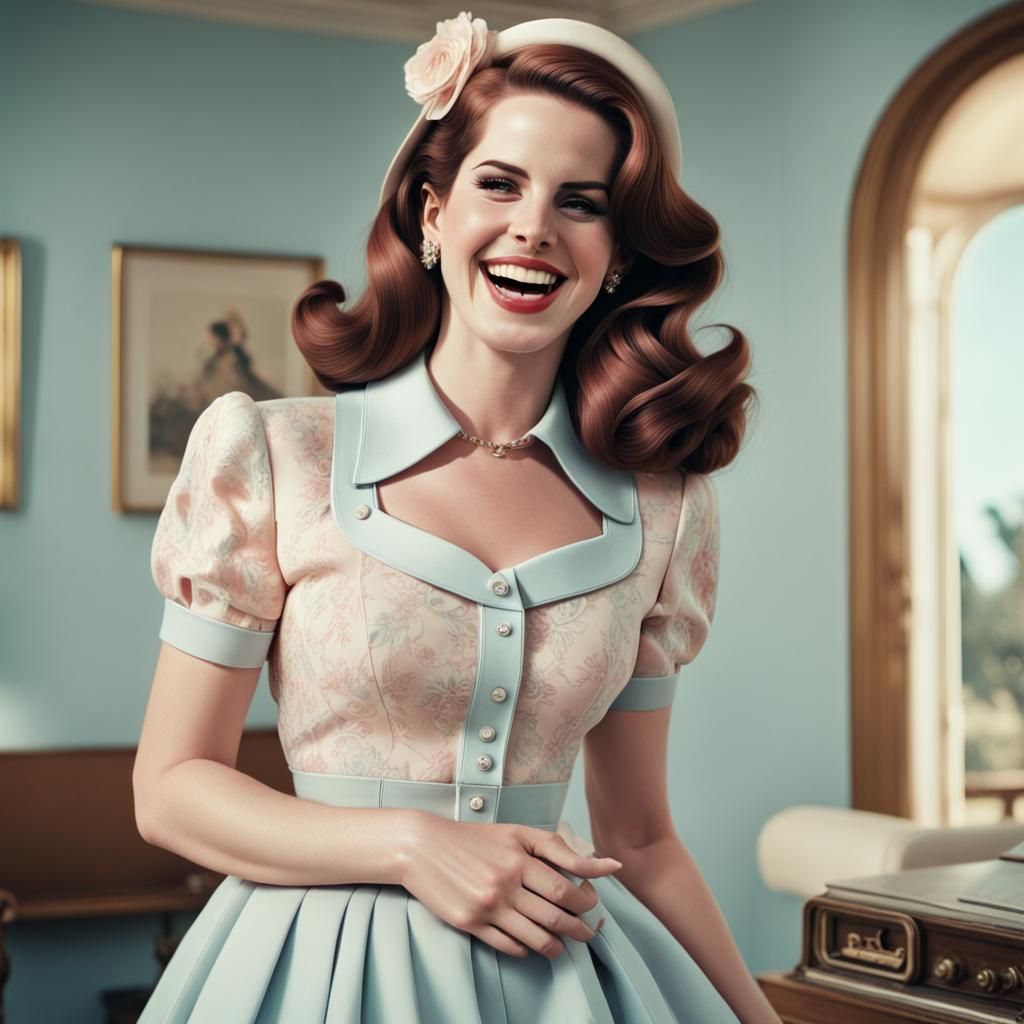 Retro Fashion Portrait in Pastel Colors