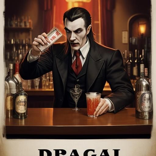 Dracula's Bar: A Humorous Movie Poster