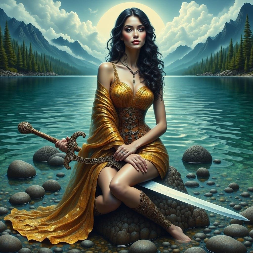 Lady of the Lake with Sword in WynSongByrd Style