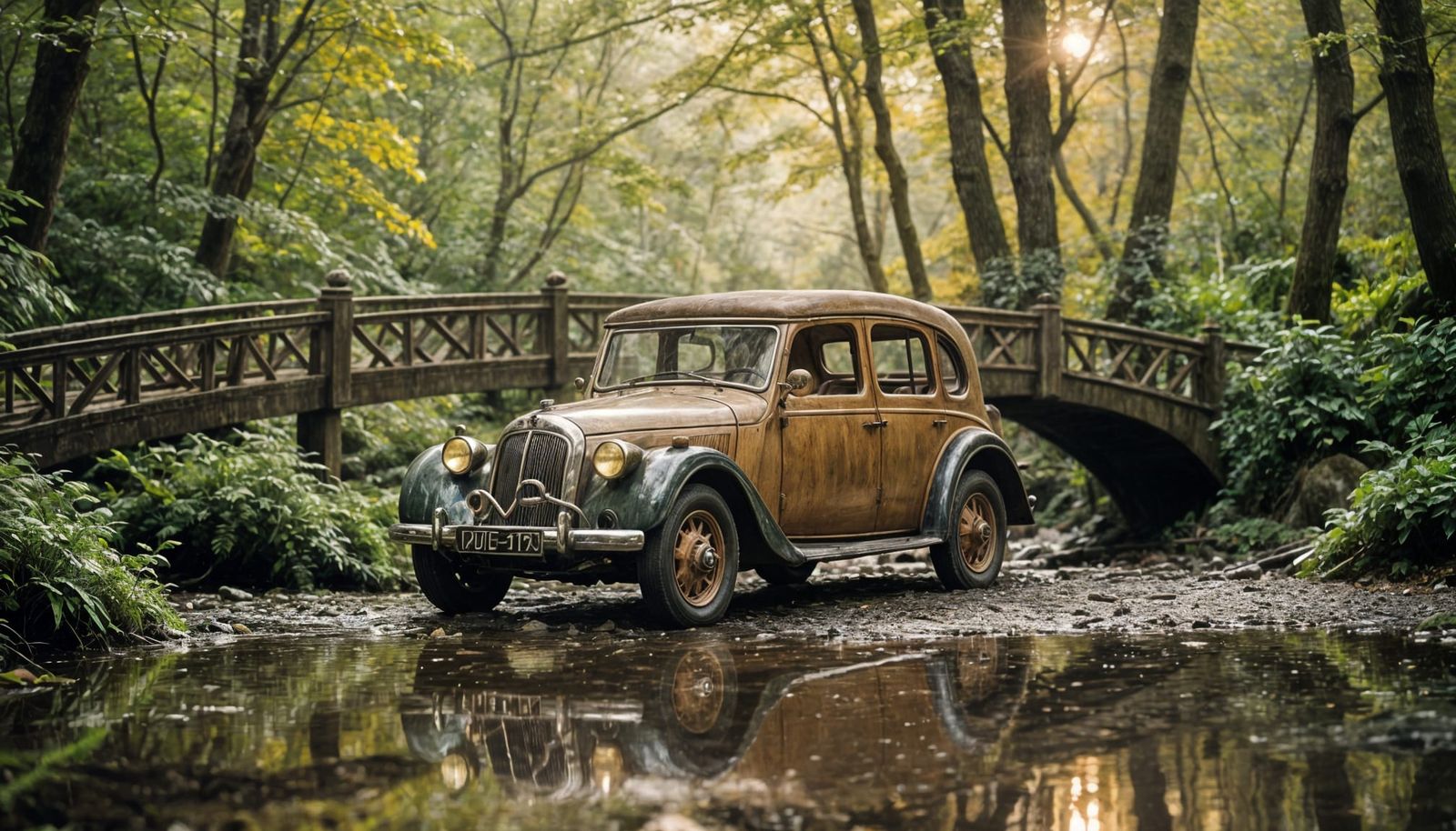 Enchanted Elven Car in Golden Light