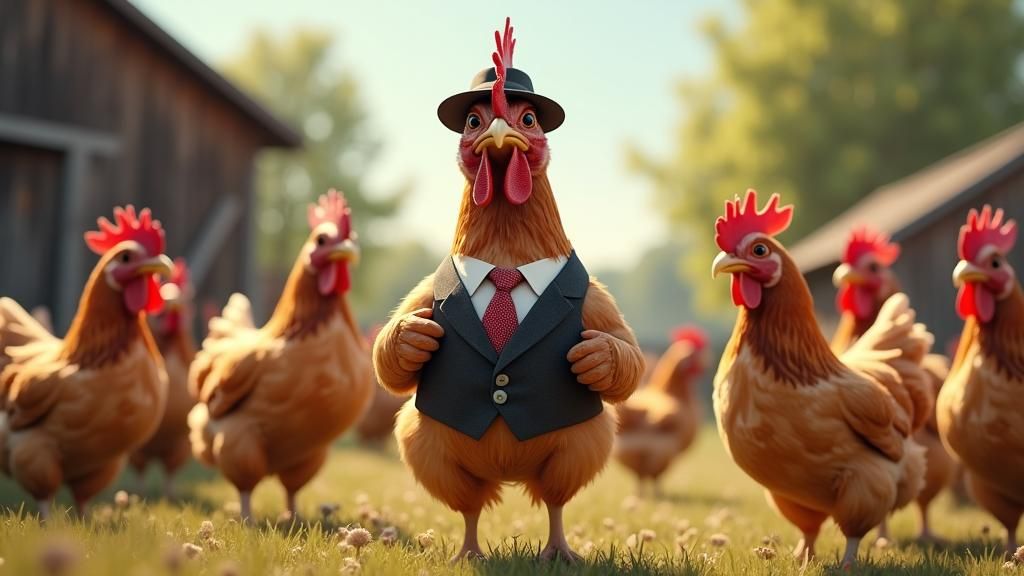 Grumpy Chicken's Sensible Declaration: A Humorous Farmyard S...