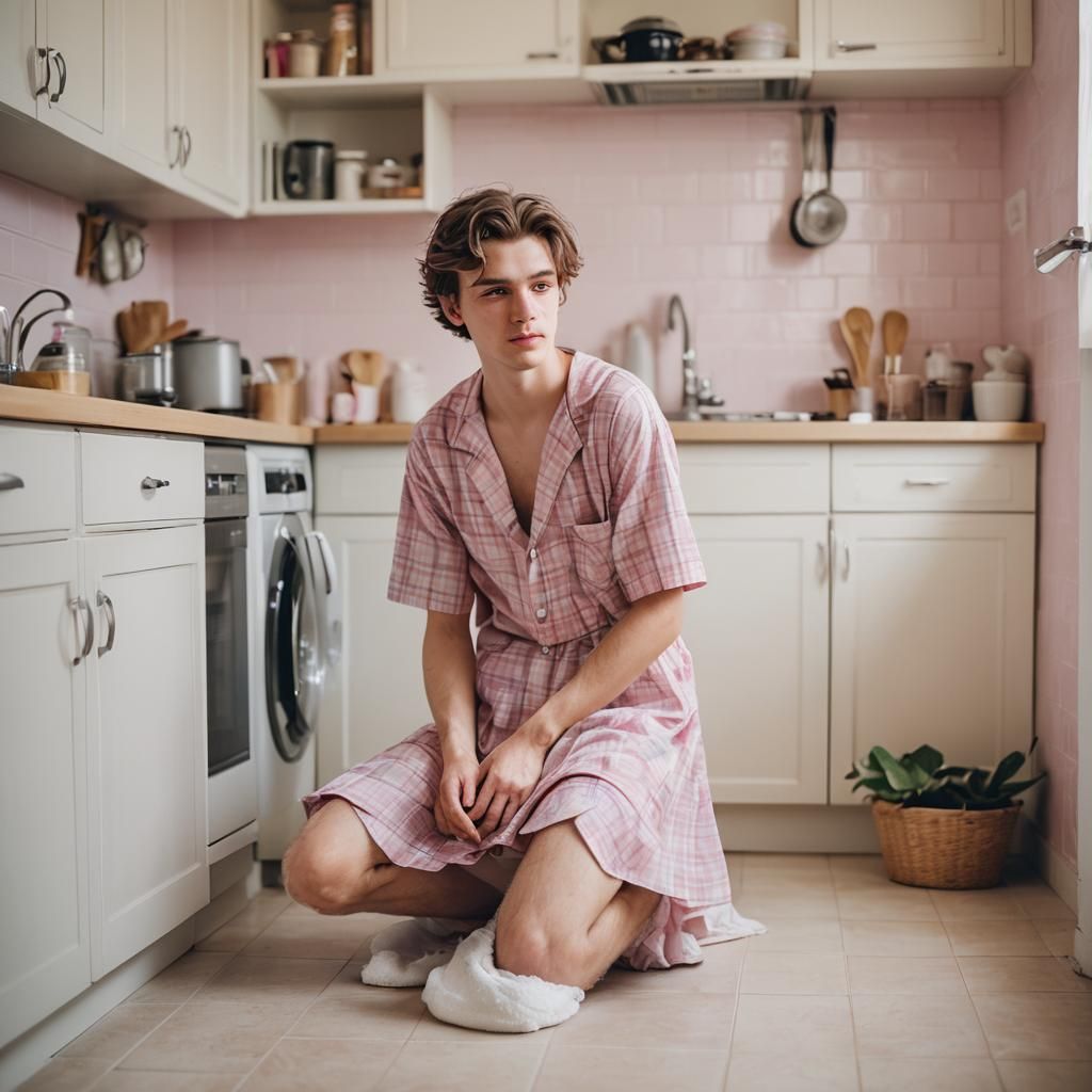 Boy in Pink Dress: Soft Natural Light Photography