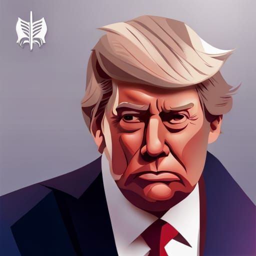 Digital Art Portrait of Donald Trump