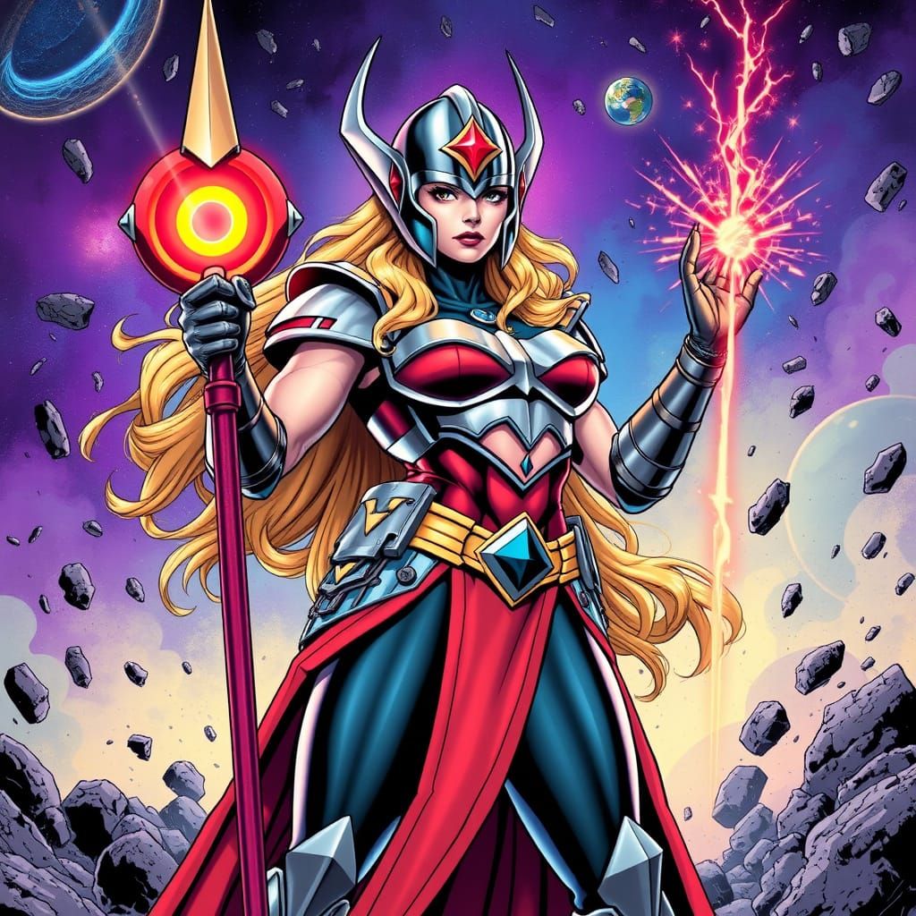 Surreal Comic Book Warrior in Leo Romero's Expressive Style