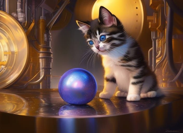 Kittens Explore a Nuclear Reactor in Splash Art