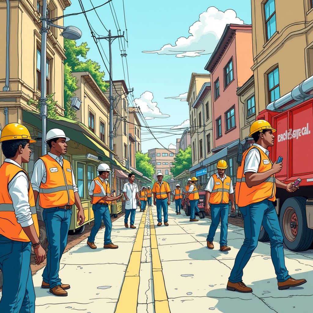 Civic Education Comic Illustration in Graphic Novel Style