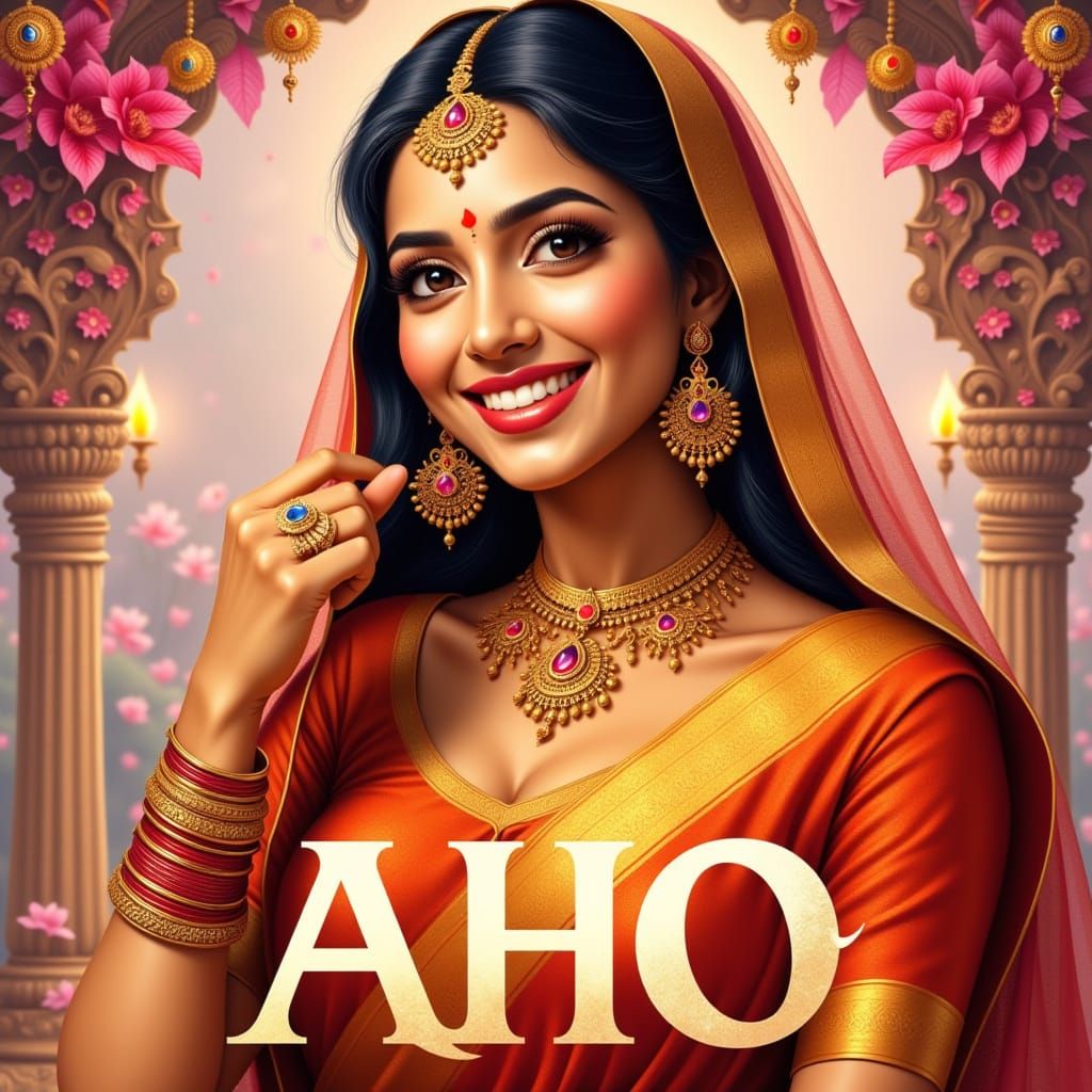 Stunning Indian Woman Radiates Joy and Confidence