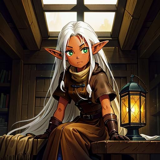 House Elf Portrait with Impasto and Earthy Tones