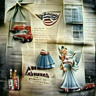 Vintage Americana Advertisement, 1950s Style