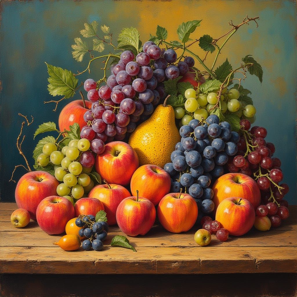 Impressionist Still Life of Vibrant Fruit