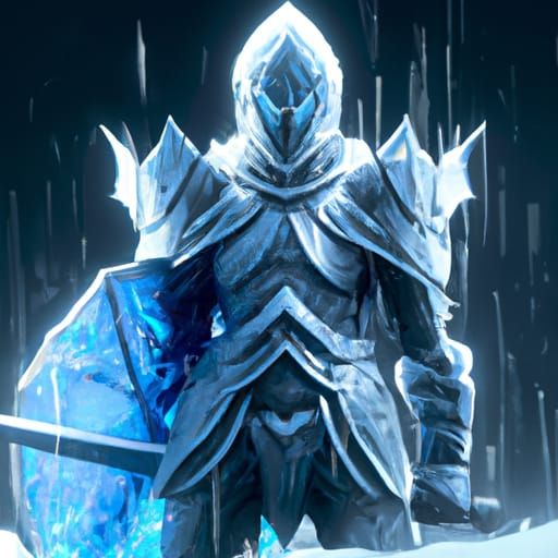 Ice Knight Concept Art in 8k Resolution
