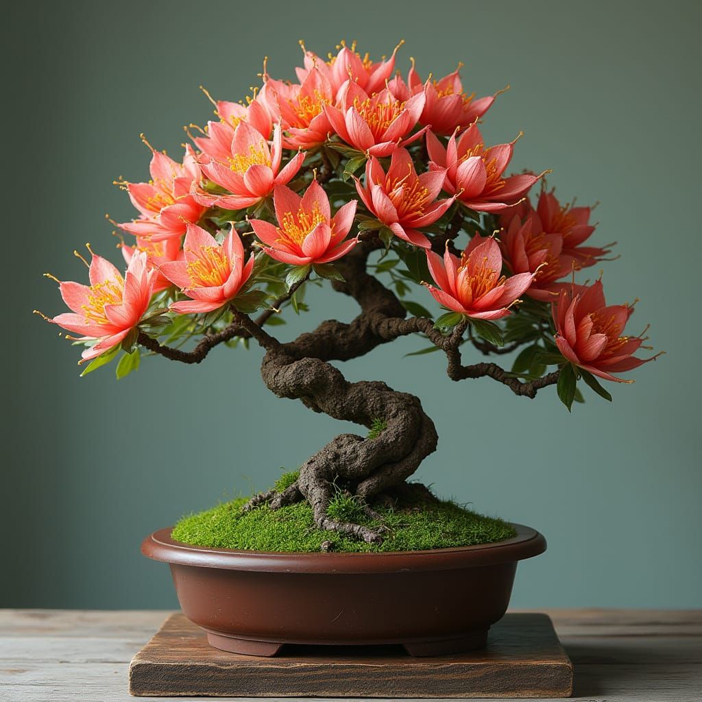 Floral bonsai tree