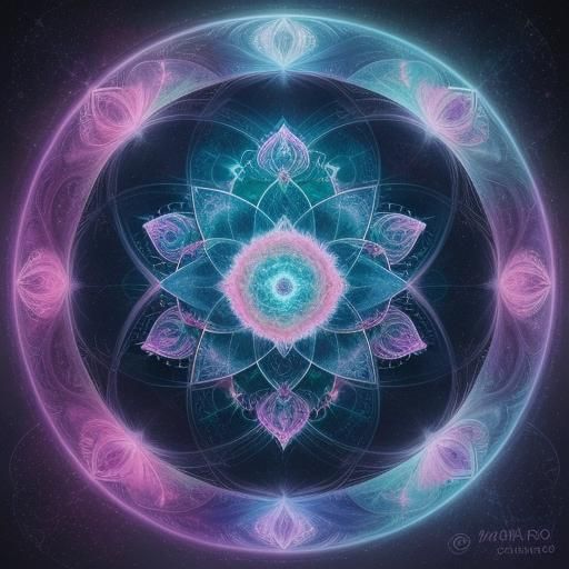 Surreal Cosmic Illustration in Mixed Media Style