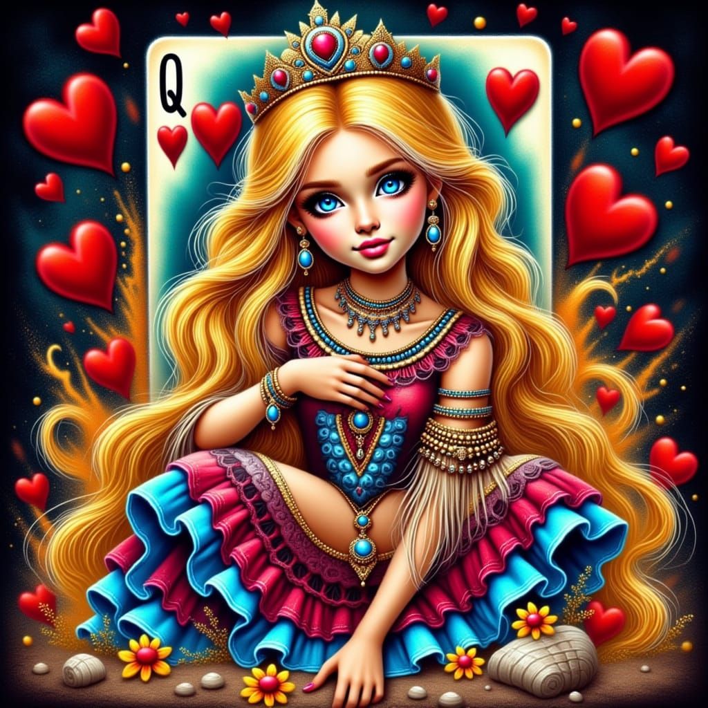 Regal Card Queen Explodes into Vibrant Dimension