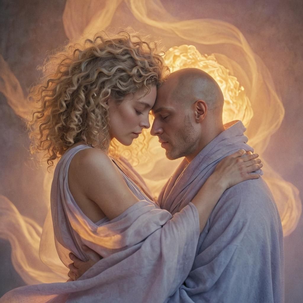 Ethereal Embrace: Intimate Portrait in Soft Focus