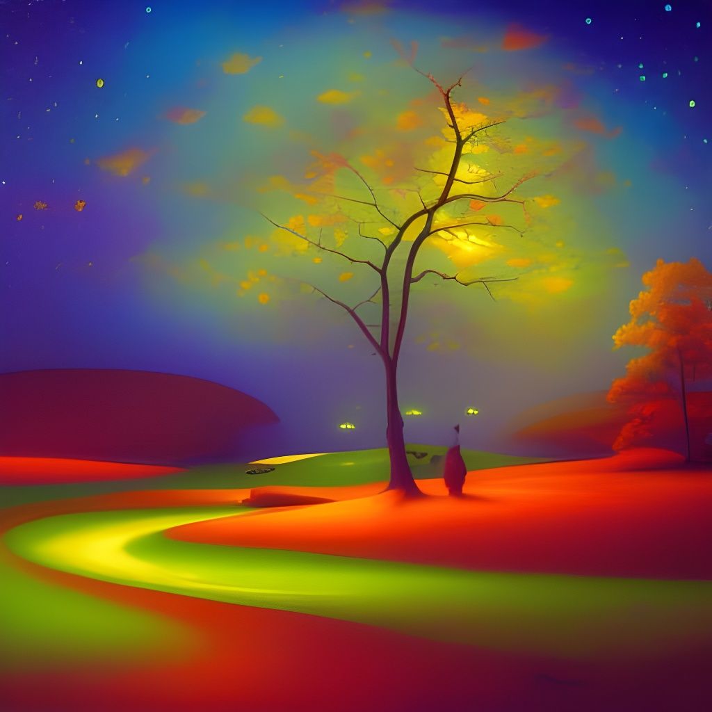 False Pimpernel in Impressionist Pop Art Style