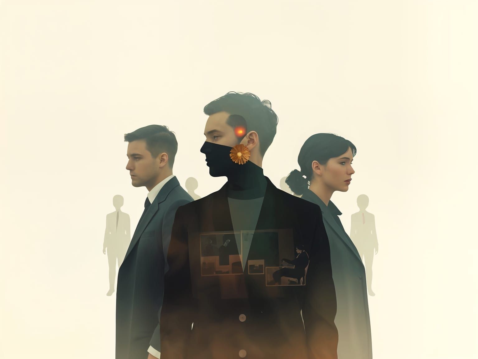 Surreal Minimalism Pop Art with Shimmer Patterns