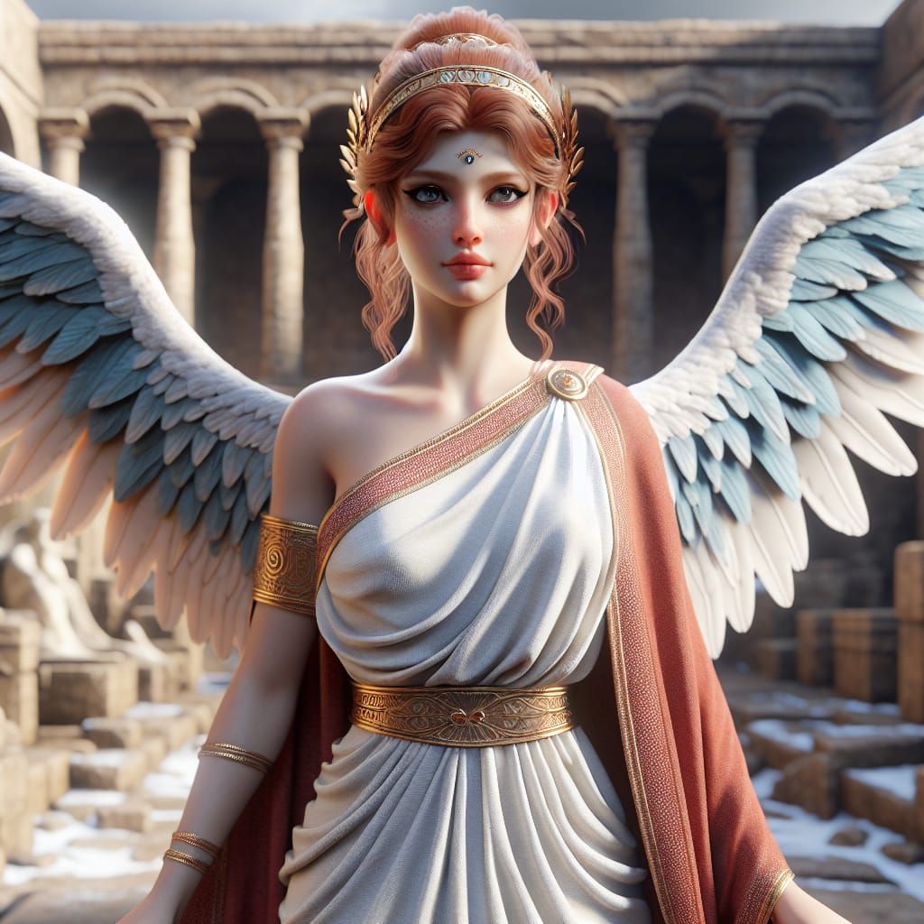 Etruscan Lasa Goddess in Ancient Palace