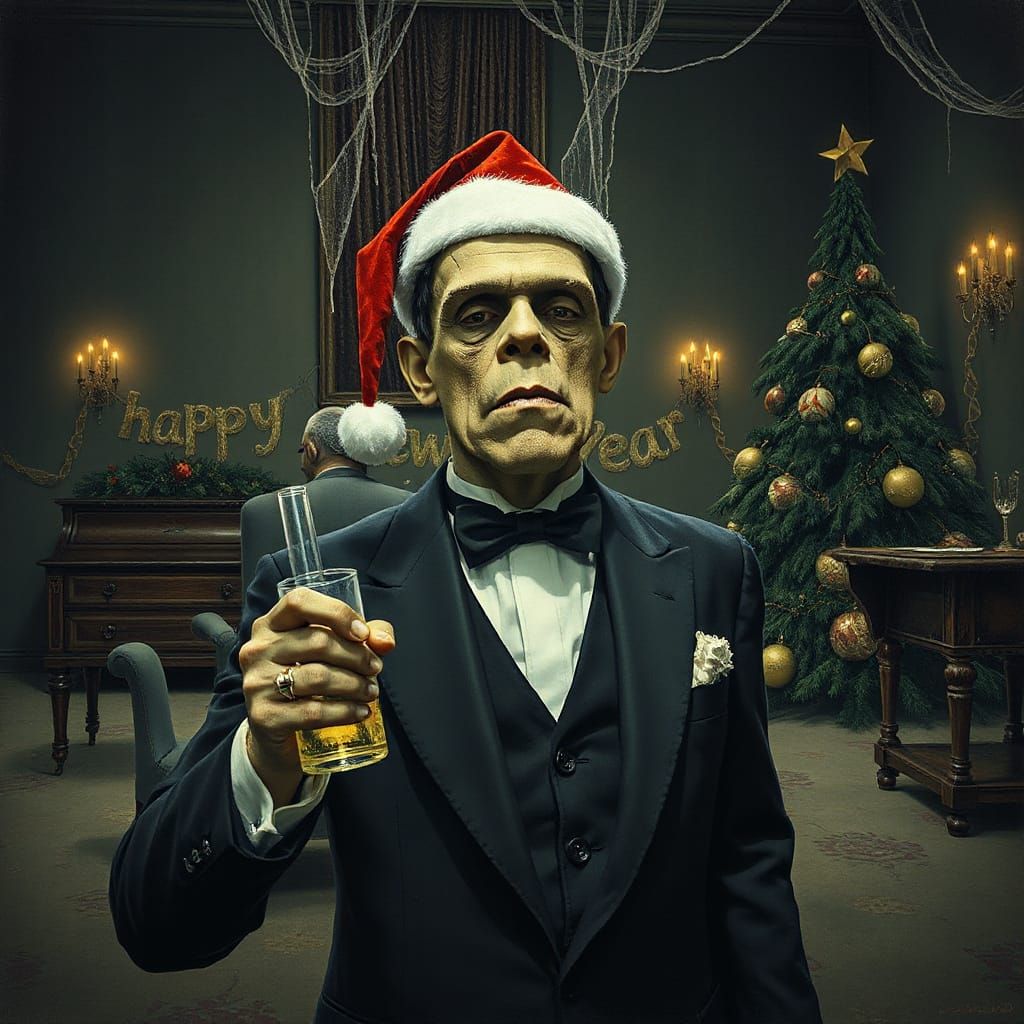 Frankenstein's monster, reimagined as a dapper gentleman, at...