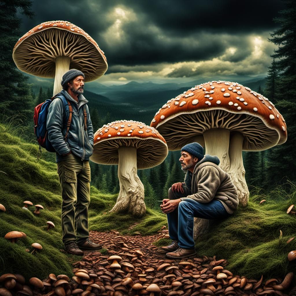 Psychedelic Nature Scene in Hyperrealism