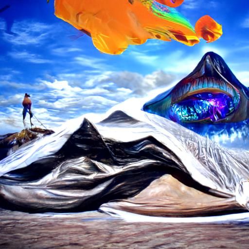 Holographic Astral Landscape in Hyperrealism Style